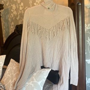 Billabong sweater with fringe size large